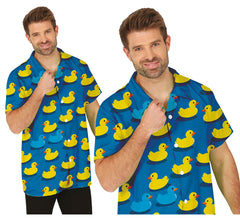 Camisa Adulto Patos de Borracha Azul