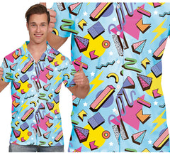 Camisa clara dos anos 80 para adultos