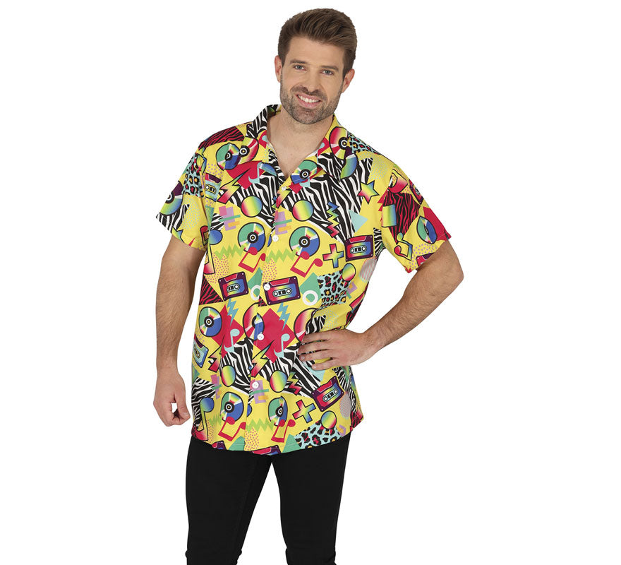 Translation missing: pt-PT.Camisa de los años 80 multicolor adulto