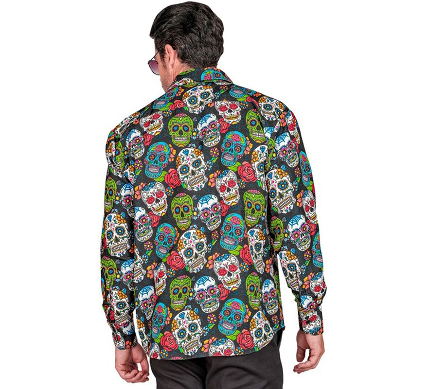 Translation missing: pt-PT.Camisa Día de Los Muertos para hombre