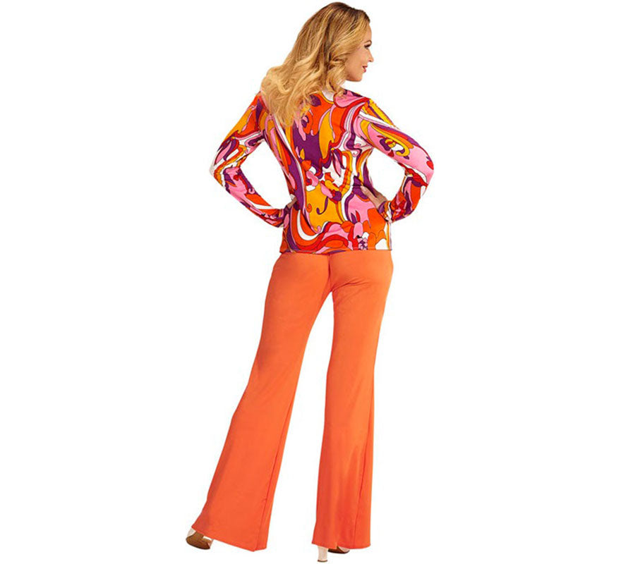 Translation missing: pt-PT.Camisa Disco Años 70 Orquídeas para mujer