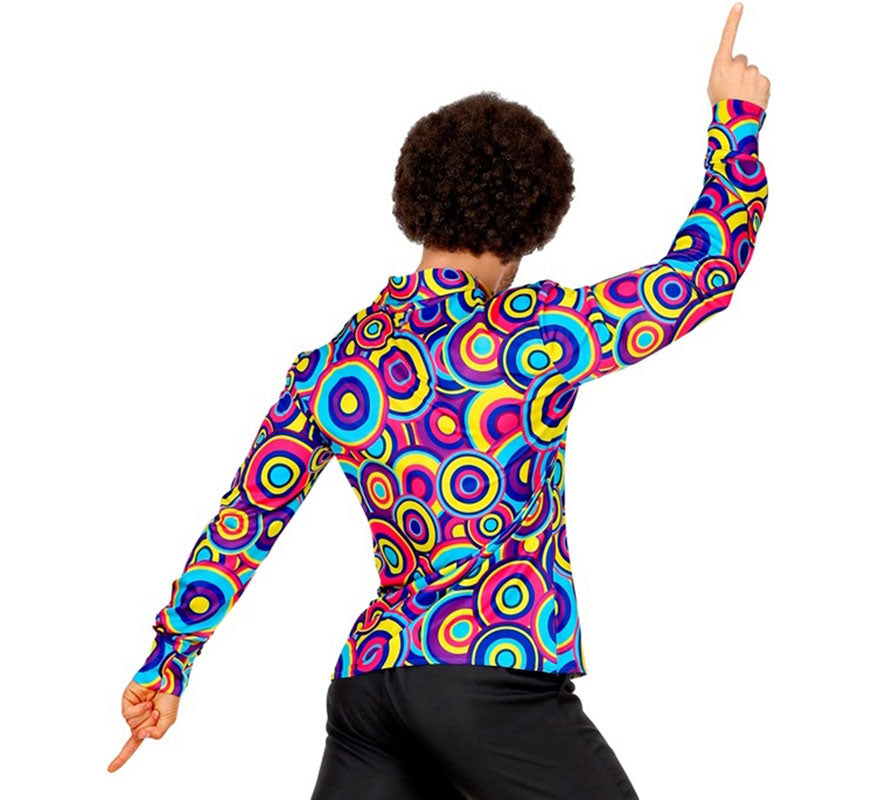 Translation missing: pt-PT.Camisa Disco Estampada de los Años 70 para hombre