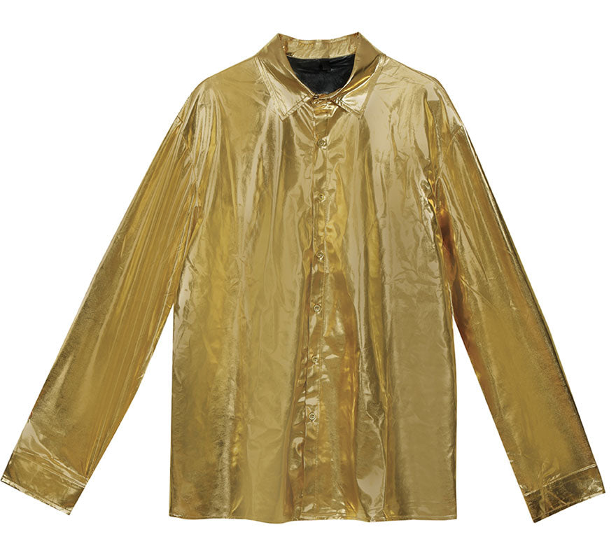 Camisa dorada brillante adulto