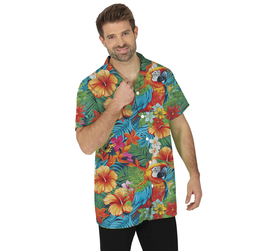 Translation missing: pt-PT.Camisa Flores multicolor adulto