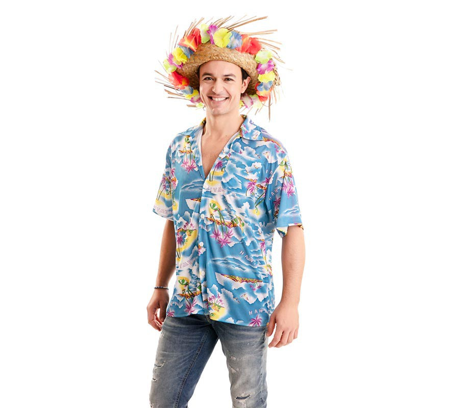 Translation missing: pt-PT.Camisa Hawaiana con Estampado para Adulto