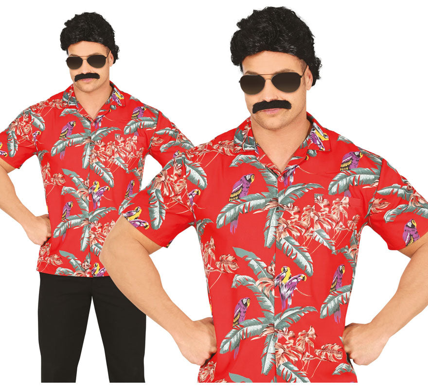 Translation missing: pt-PT.Camisa Hawaiana con Loros para Adulto
