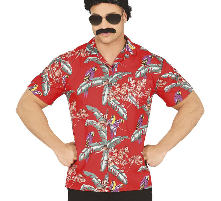 Translation missing: pt-PT.Camisa Hawaiana con Loros para Adulto