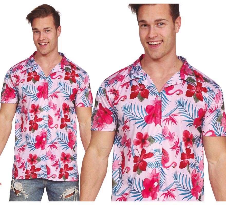 Translation missing: pt-PT.Camisa Hawaiana de Flamenco para hombre