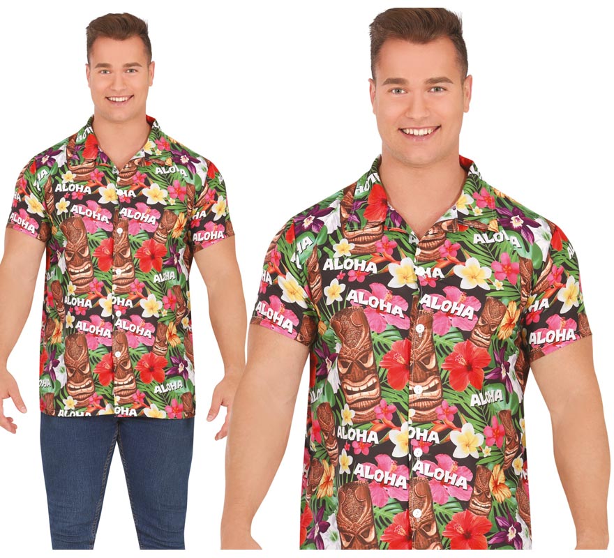 Translation missing: pt-PT.Camisa Hawaii Aloha estampado floral adulto