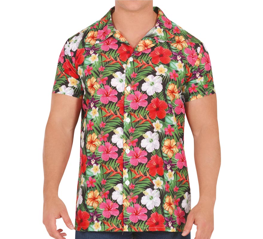 Translation missing: pt-PT.Camisa Hawaii con estampado de Flores adulto