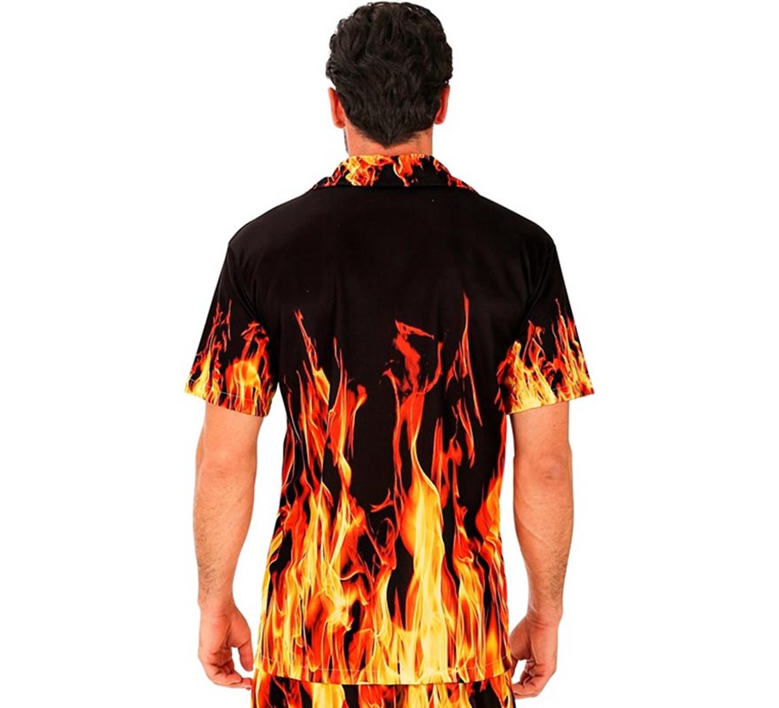 Translation missing: pt-PT.Camisa manga corta de Llamas para hombre