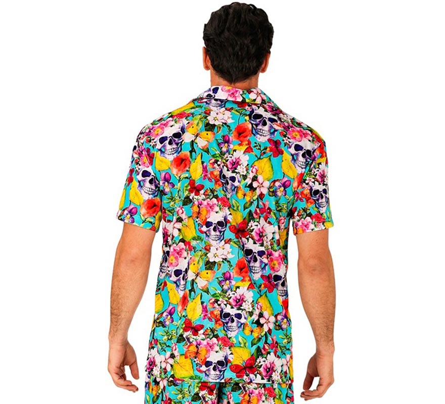Translation missing: pt-PT.Camisa manga corta Hawaiana Estampado Calaveras para hombre