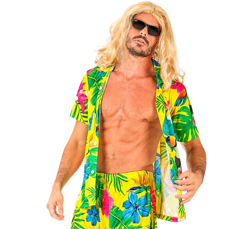 Translation missing: pt-PT.Camisa manga corta Hawaiana Estampado Tucán para hombre
