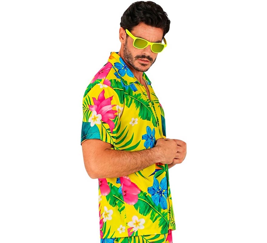 Translation missing: pt-PT.Camisa manga corta Hawaiana Estampado Tucán para hombre