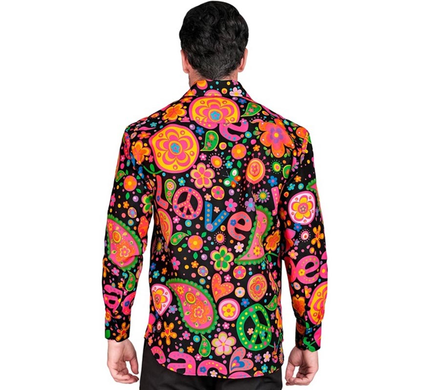 Translation missing: pt-PT.Camisa manga larga con Estampado Hippie para hombre