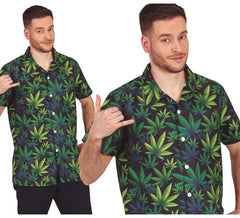 Camisa Adulto Maconha Verde Escuro