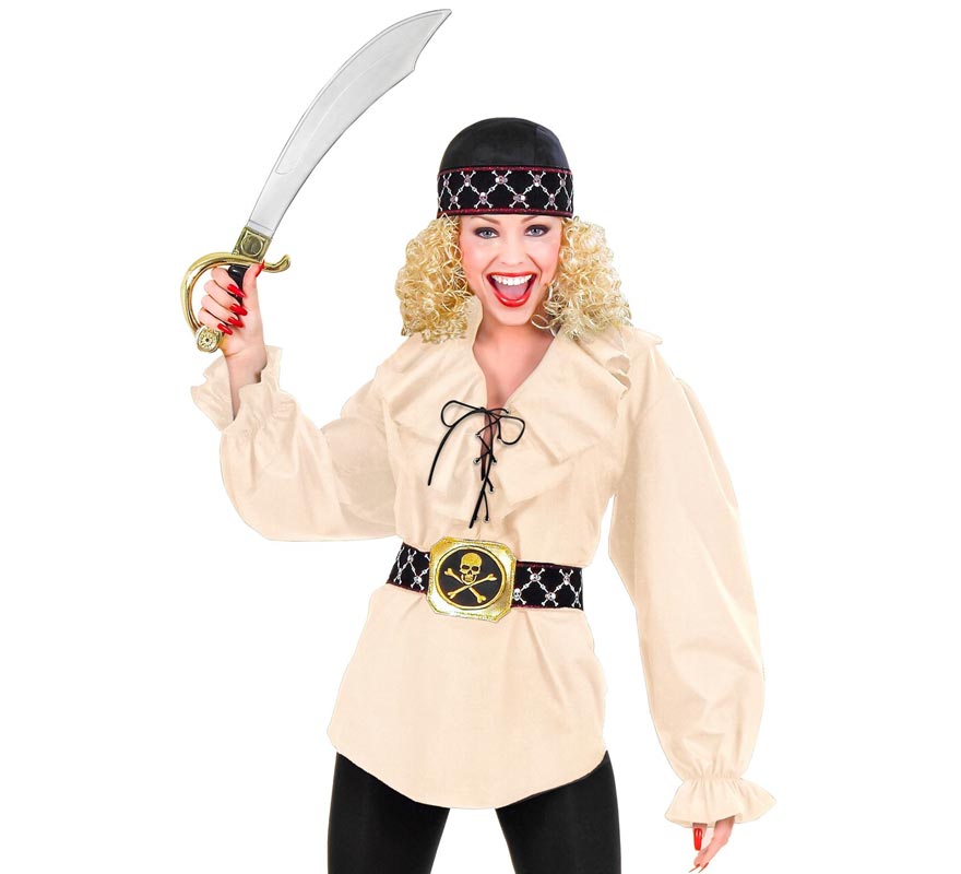 Translation missing: pt-PT.Camisa Medieval Renacentista beige para mujer