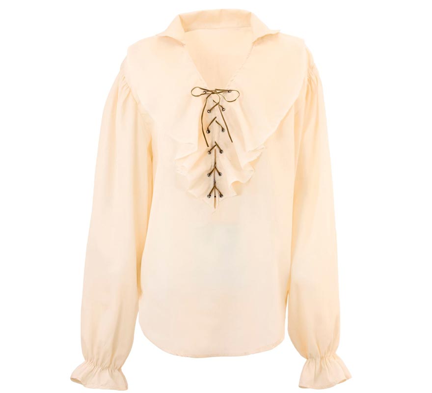 Translation missing: pt-PT.Camisa Medieval Renacentista beige para mujer