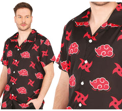 Camisa Espadachim Adulto Nuvens Vermelhas