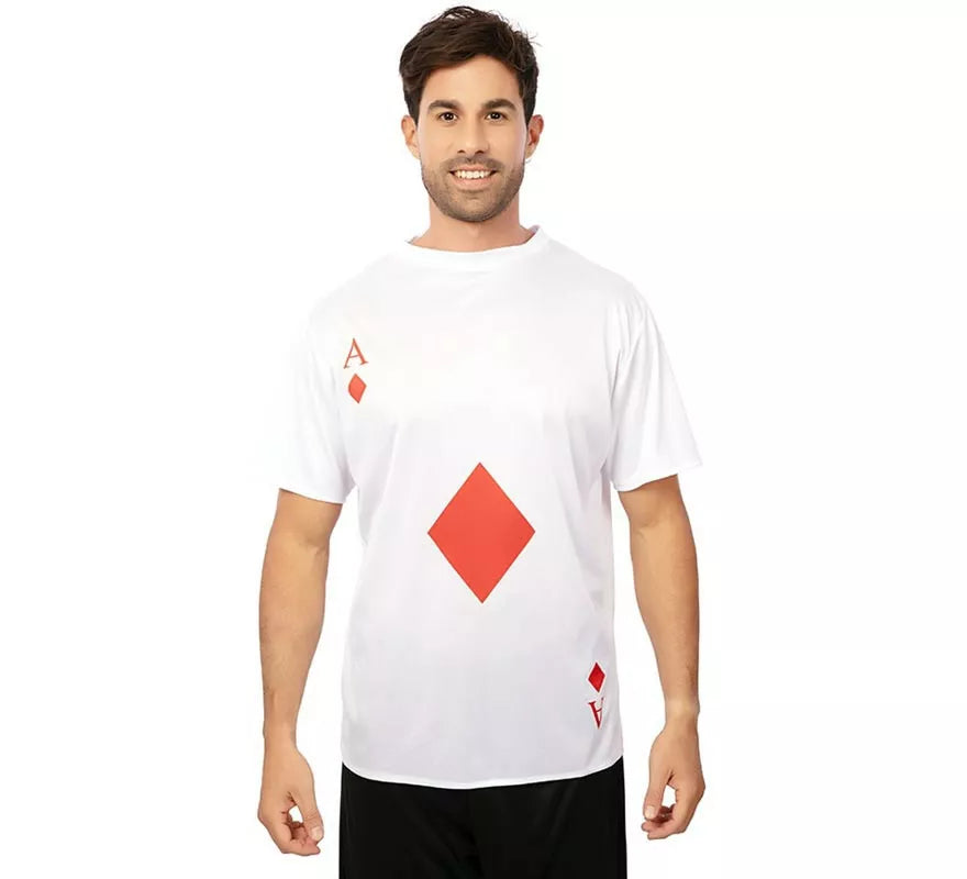 Camiseta blanca As de Diamantes adulto