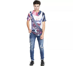Camiseta masculina com estampa de Halloween