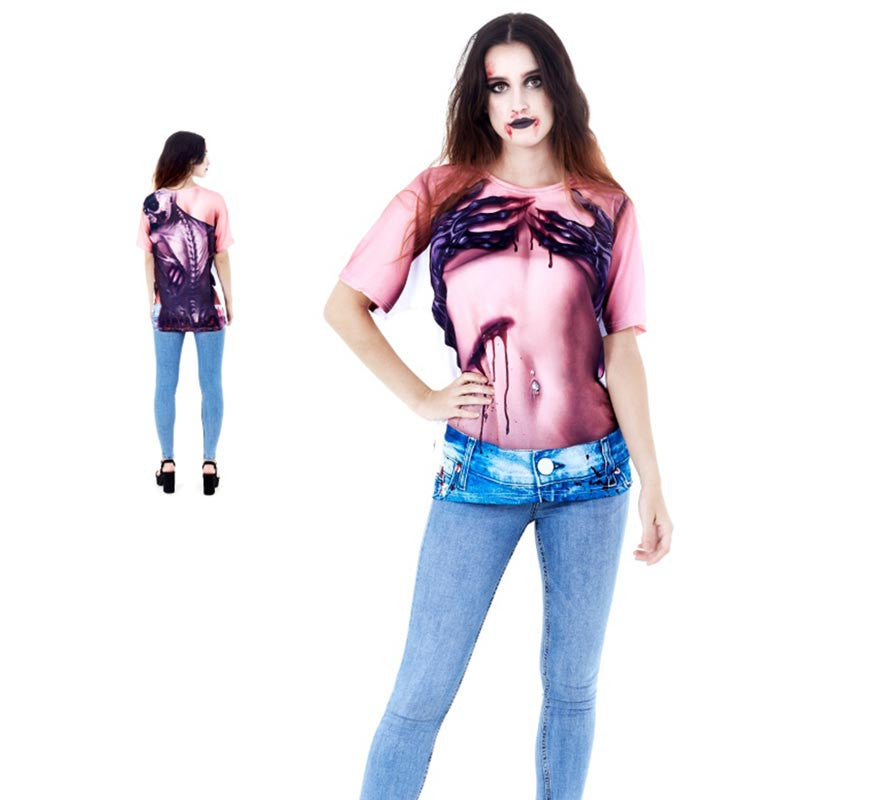 Translation missing: pt-PT.Camiseta con estampado Halloween para mujer