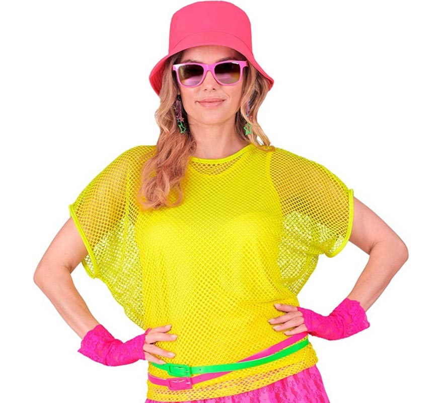Translation missing: pt-PT.Camiseta de Malla amarilla neón para mujer