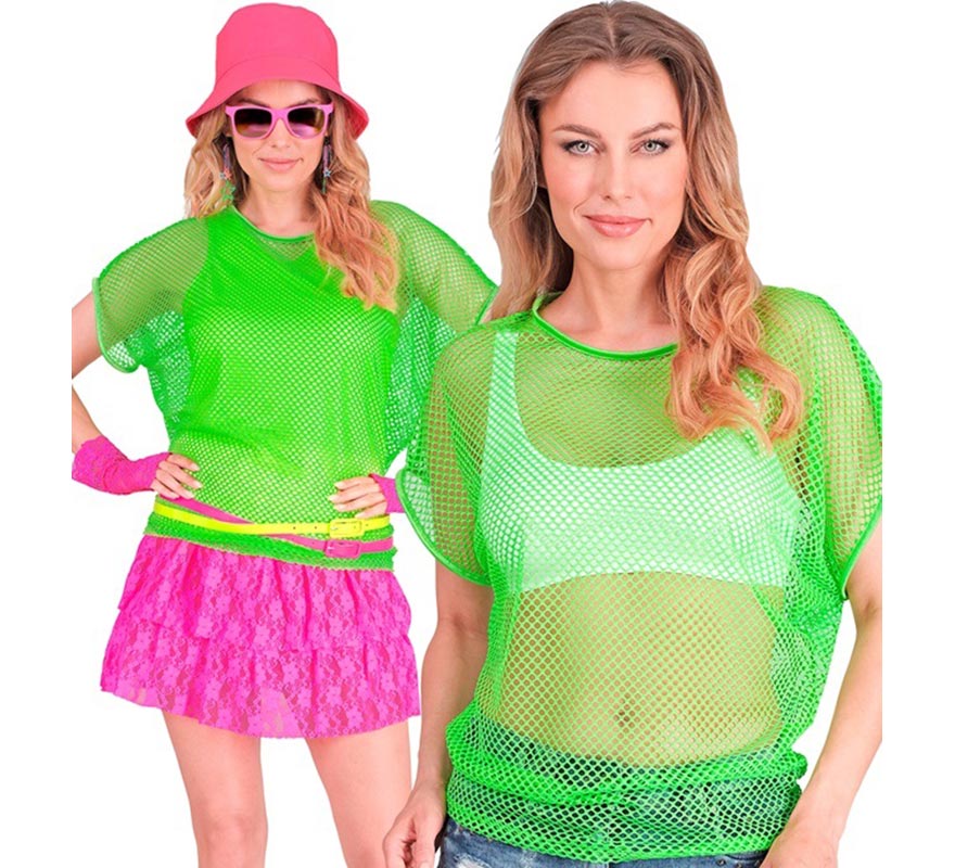 Translation missing: pt-PT.Camiseta de Malla verde neón para mujer