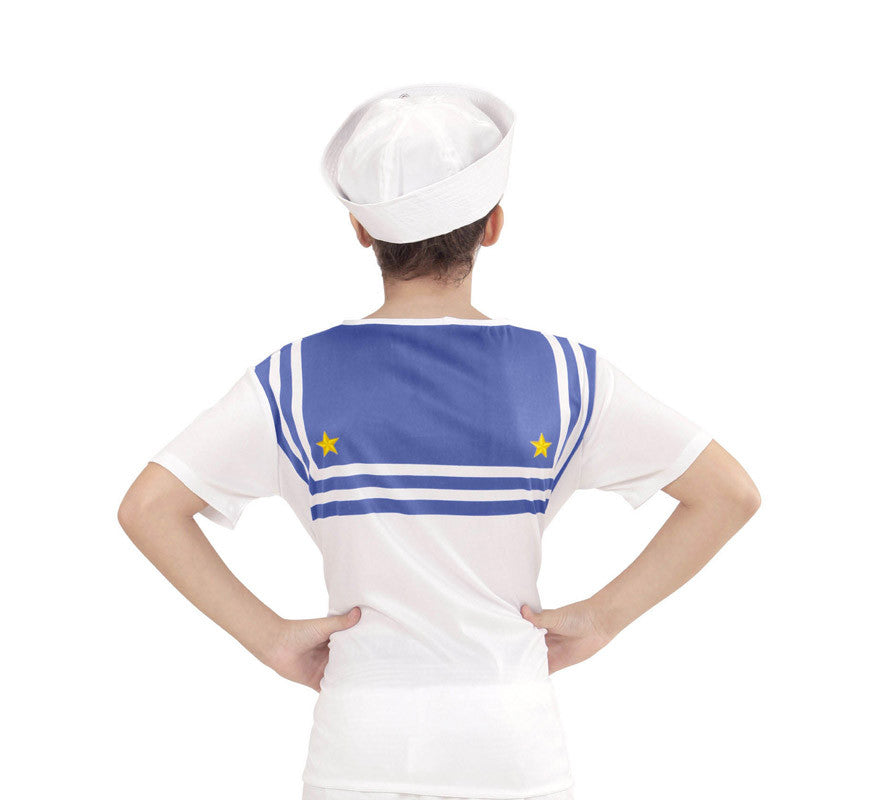 Translation missing: pt-PT.Camiseta de Marinero Blanco con Ancla para infantil