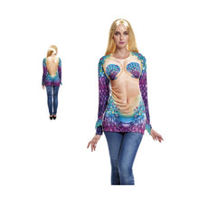 T-shirt sereia estampada para adulto