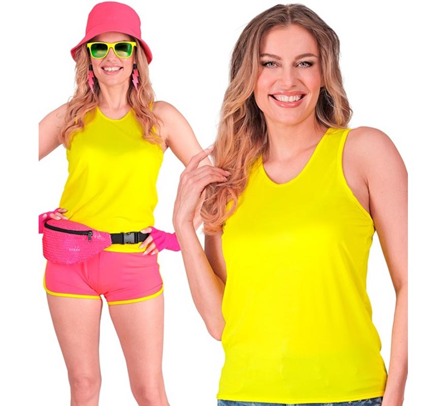 Translation missing: pt-PT.Camiseta de Tirantes amarilla neón para mujer