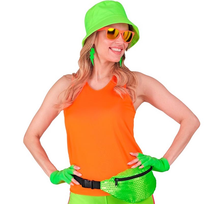 Translation missing: pt-PT.Camiseta de Tirantes naranja neón para mujer
