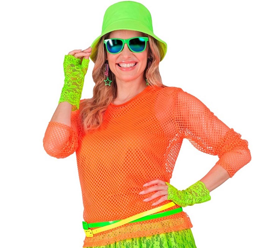 Translation missing: pt-PT.Camiseta de Tirantes naranja neón para mujer