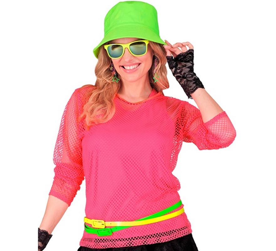 Translation missing: pt-PT.Camiseta de Tirantes rosa neón para mujer