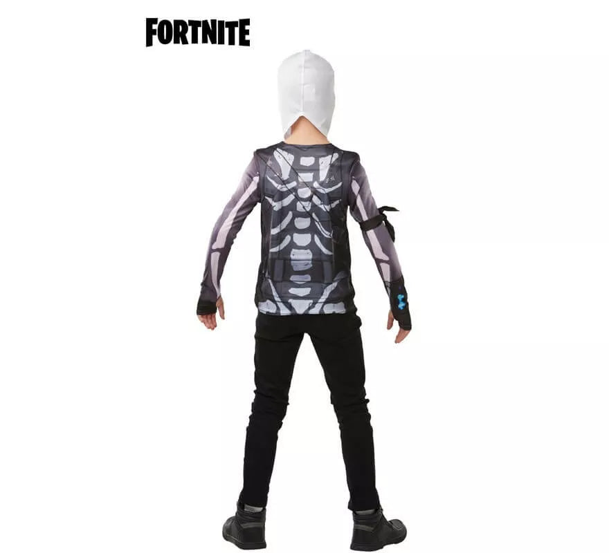 Translation missing: pt-PT.Camiseta Disfraz con Capucha Skull Trooper Fortnite para niño y adolescente