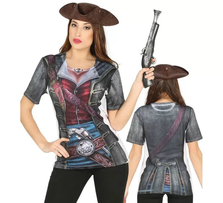 Translation missing: pt-PT.Camiseta disfraz de Corsaria para mujer