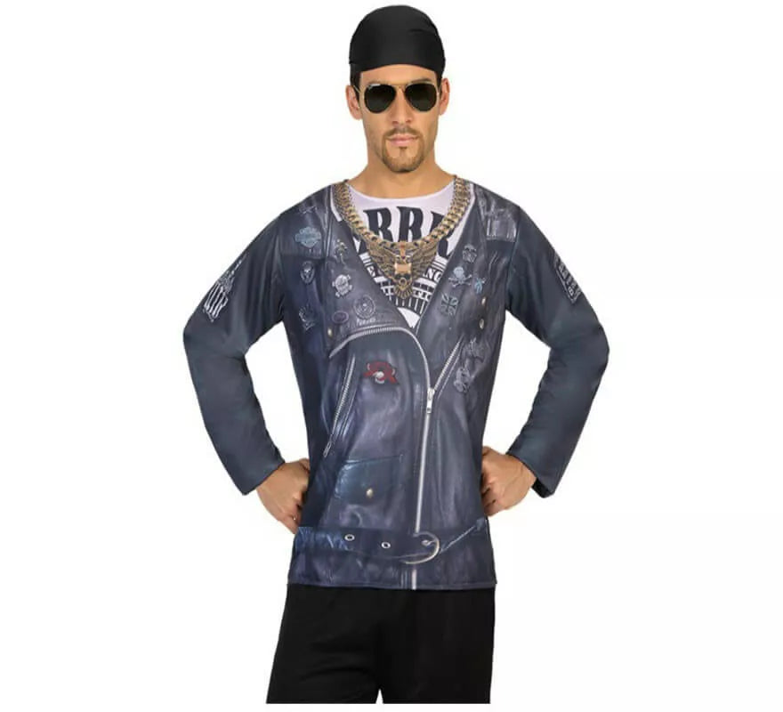 Translation missing: pt-PT.Camiseta disfraz de Motero para hombre