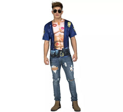 Forced Police Costume T-shirt para homens