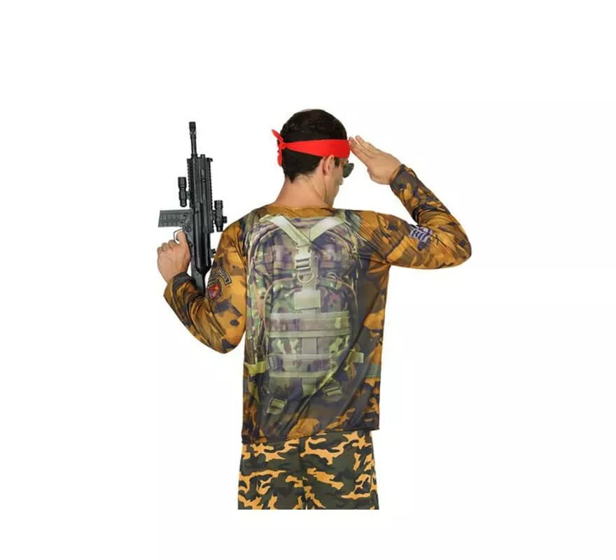 Translation missing: pt-PT.Camiseta disfraz de Soldado Camuflaje para hombre