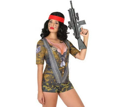 T-shirt de camuflagem soldado para mulher