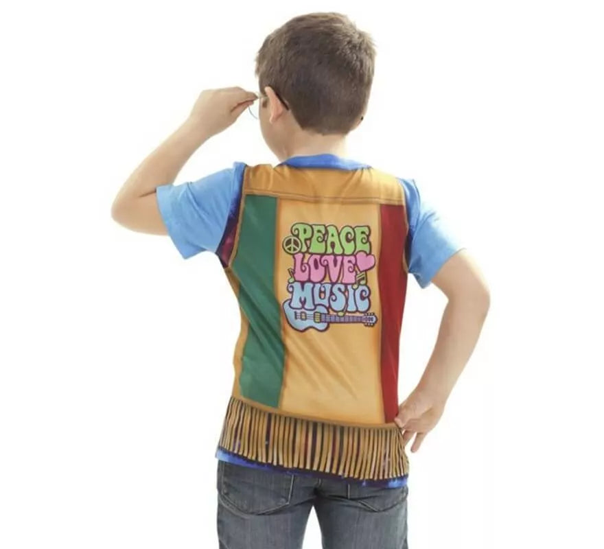 Translation missing: pt-PT.Camiseta disfraz Hippie para niño