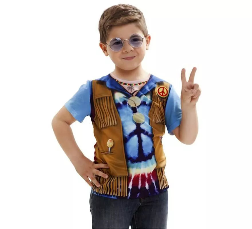 Translation missing: pt-PT.Camiseta disfraz Hippie para niño
