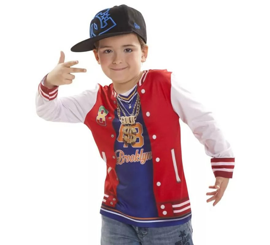 Translation missing: pt-PT.Camiseta disfraz Rapero para niño