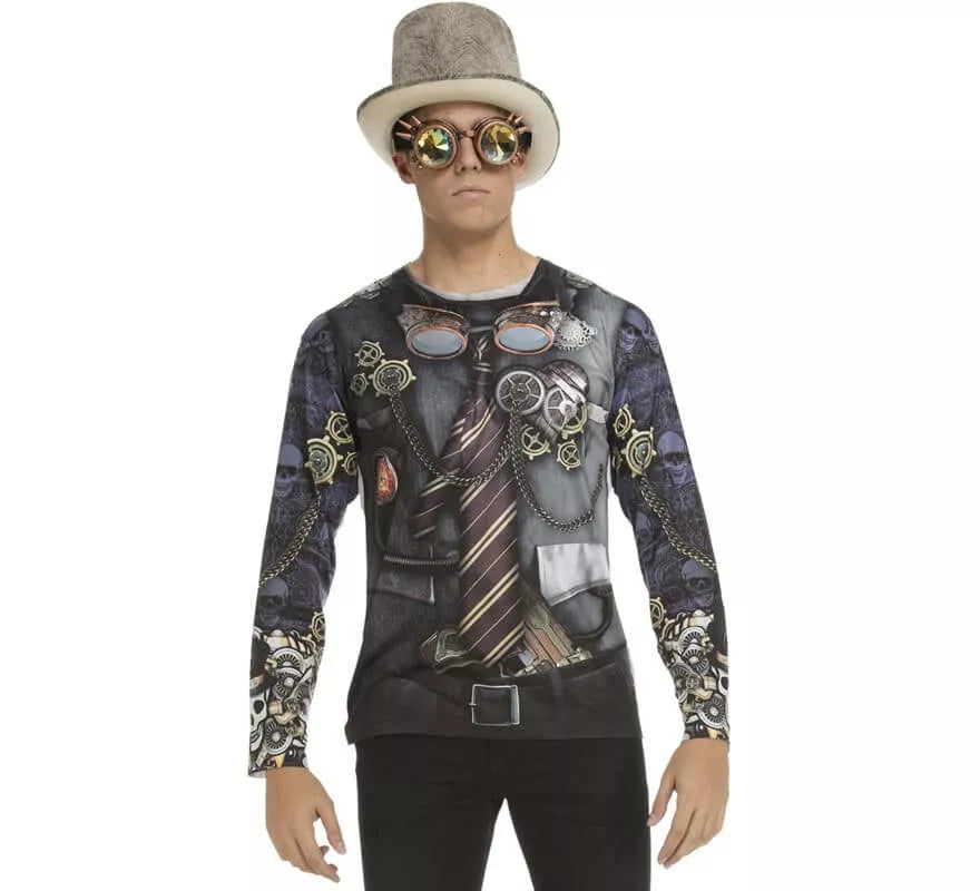 Translation missing: pt-PT.Camiseta disfraz Steampunk para hombre