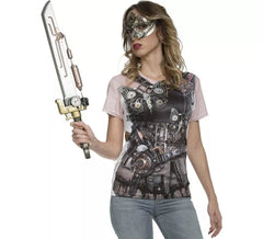 T-shirt steampunk para mulher