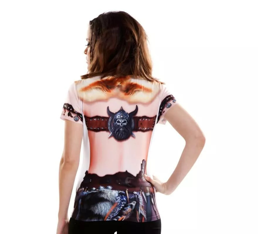 Translation missing: pt-PT.Camiseta disfraz Viking Girl para mujer