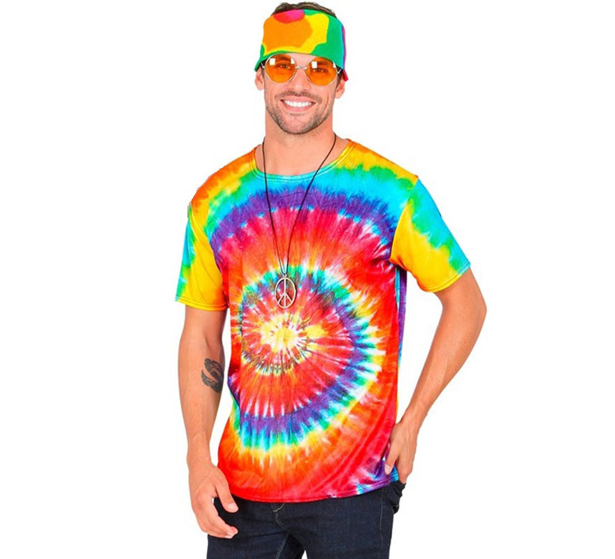 Translation missing: pt-PT.Camiseta Hippie Tie-Dye para adultos
