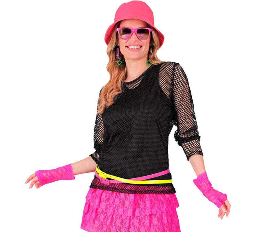 Translation missing: pt-PT.Camiseta manga larga de Malla negra para mujer