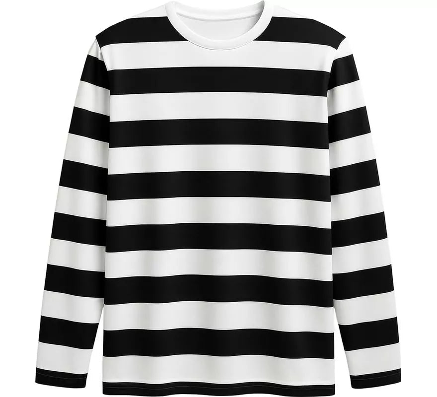 Translation missing: pt-PT.Camiseta Mimo o Preso a Rayas blancas y negras para hombre