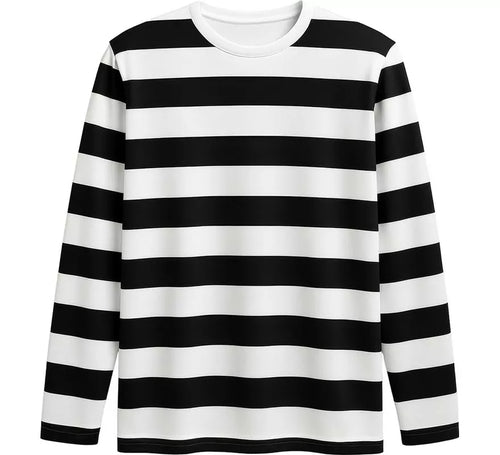 Camiseta Mimo o Preso a Rayas blancas y negras para hombre